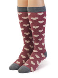 Women's Heart Murmur Baby Alpaca Dress Socks
Front View