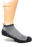 Warrior Alpaca Cushioned Cross-Trainer - High Performance Athletic Anklet Socks - inside.