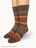 Dad's Alpaca Sock Box - Tribal Patterned Alpaca Crew Socks