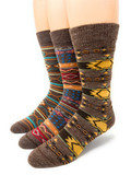 The Boardroom Power Socks - Sock Box, three vibrant pairs of highly patterned alpaca socks