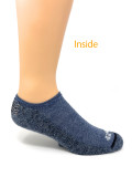 Warrior Alpaca Socks No-Slip No-Show Cushioned Sox-
Blue Inside showing lining