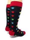 Vintage Christmas Lights - Festive  Alpaca Socks showing heel and leg.