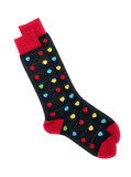 Vintage Christmas Lights - Festive  Alpaca Socks laying flat.