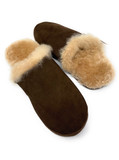 Men's Luxurious Alpaca Fur and Suede Slippers Alt