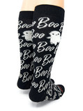 Ghostly Boos Halloween Alpaca Socks - Heel.