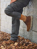 Toasty Toes Ultimate Alpaca Socks® in Confetti golden on model