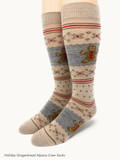 Christmas Holiday Classics Alpaca Sock Gift Box - Gingerbread Alpaca Crew Socks