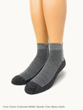 Teen &  College Boy Alpaca Sock Box - Cushioned Cross Trainer Athletic Quarter Crew Alpaca Socks