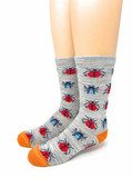 Creepy Crawly Alpaca Kids Grippy Socks, front