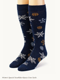 Christmas Winter Classic Sock Box - Snowflake Alpaca Crew Socks