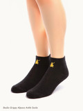 Studio Grippy Alpaca Ankle Socks in black
