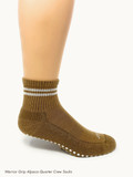 Warrior Grip Alpaca Quarter Crew Socks in biscuit