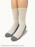 Everyday Hero Alpaca Sock Box - Cushioned Cross Trainer Athletic Alpaca Crew Socks in off-white