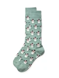 Snow Day Snowman Alpaca Socks in frosty wintergreen, main image