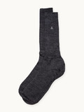 Premium Baby Alpaca Dress Crew Socks in charcoal