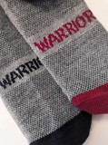 All-Terrain Sport Alpaca Ankle Socks in red and black close up detail