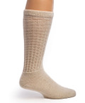 Comfort Plus Diabetic Wide-Calf Terry Alpaca Socks Inside in Natural.