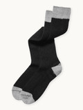 Long John Colorblock Alpaca Boot Socks in black