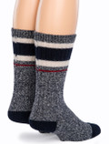 Old School Athletic Stripe Alpaca Crew Socks - Back.