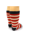 Striped Toddler Alpaca Socks  - Non-Skid
Back View