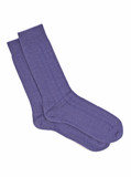 Cloud Nine Lounge Alpaca Crew Socks in Lavender Purple Flat View