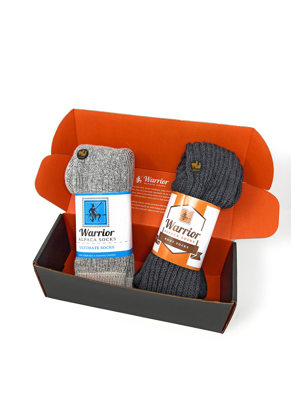 At Last ボーダー＆ダイヤモンドアーガイルソックス Best of the Best Ultimate Alpaca Sock Box | Warrior Alpaca Socks
