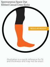 Warrior Alpaca Socks Illustration Marled Alpaca Camp Socks Crew Space Dyed blue Dye two-color Slub Crew Marled Sox Illustration WSP2