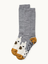 Happy Alpaca Family Non-Skid Alpaca Crew Socks for adults
