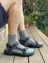 Outdoor Terry Lined Ankle Alpaca Wool Socks - Socks with Sandals