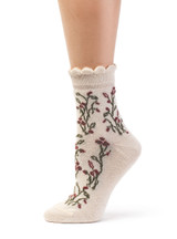 Women's In A Garden - Baby Alpaca & Bamboo Bootie / Dress Socks
Side View