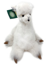 Alpaca Fur Huacaya Plush Stuffed Animal - White