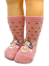 Alpaca Unicorn Non-Skid Kids Alpaca Socks Pre-K on Feet