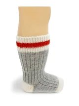 Varsity Red Stripe Alpaca Crew Socks for Infants, Babies and Toddlers.
