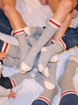 Warrior Alpaca Socks Red Stripe Sox for the whole family.