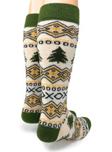 Evergreen Pine Tree Alpaca Wool Socks
Heel