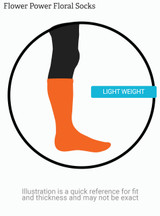 Warrior Alpaca Socks Flower Power Alpaca Sox Illustration WFP2