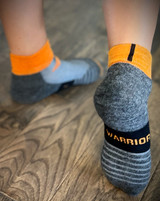 Spirit Stride Sport Alpaca Ankle Socks Running Socks 
On Feet showing sole and foot.