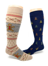 Holiday Cheer Alpaca Socks 2-Pack on feet, Main Image.