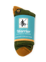 Warrior Alpaca Socks Comfort Collection Vintage Throwback Retro Quarter Crew WKB1 
Green Gold Package