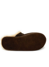 Men's Luxurious Alpaca Fur and Suede Slippers Bottom