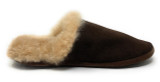 Men's Luxurious Alpaca Fur and Suede Slippers Side