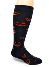 Jack O' Lantern Alpaca Crew Socks Side.