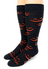 Jack O' Lantern Alpaca Crew Socks Main Image.