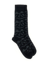 Spooky Bat Halloween Alpaca Socks - Flat.