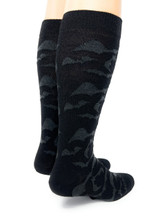 Spooky Bat Halloween Alpaca Socks - Heel.