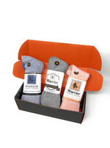 Grandma's Alpaca Sock Gift Box showing individual socks.