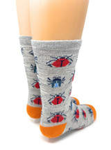 Creepy Crawly Alpaca Kids Grippy Socks, back