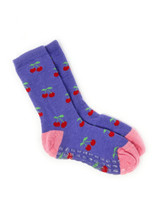 Cherry Pop Alpaca Kids Grippy Socks, Flat