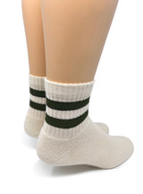 Warrior Alpaca soft alpaca pima cotton blend striped socks, heel.