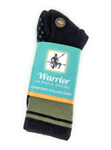 Warrior Retro Crew Grip Socks, in packaging.